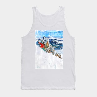 Snowboarder Glides Down. For snowboarding Lovers Tank Top